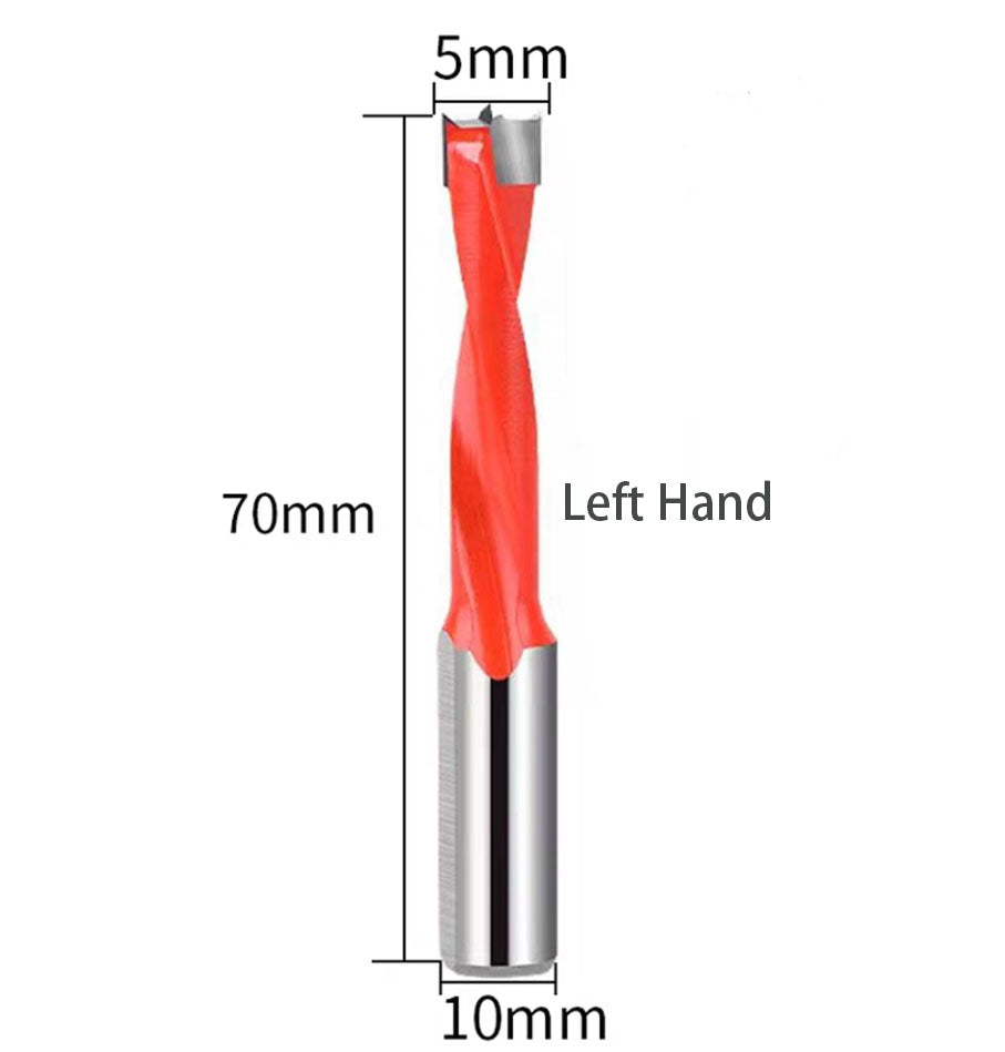 Two-Flute Carbide Dowel Drill Bits Dowel Boring Bits 70mm Length