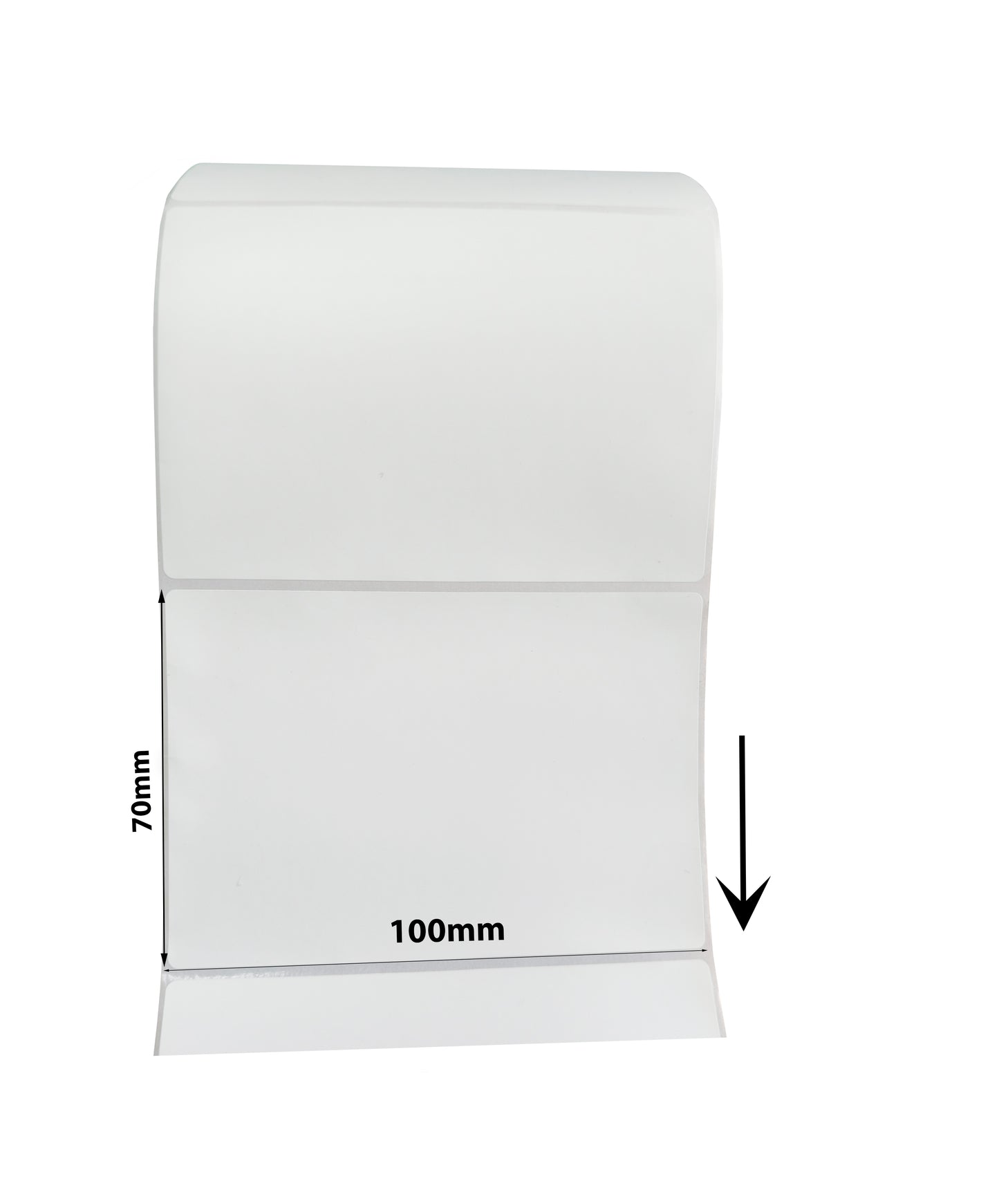 100x70mm Direct Thermal Removable Labels no Sticky Residue - 600 lables/roll