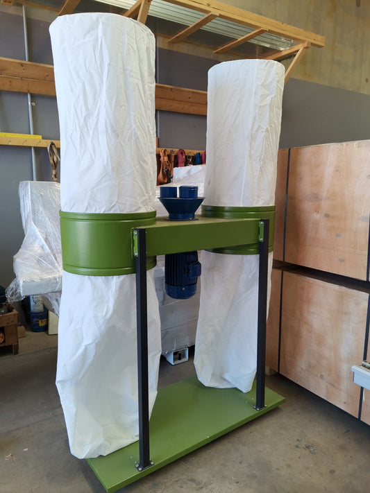 Dust Collector - Twin Bag - 4HP 3kW Three-Phase and Single-Phase Power