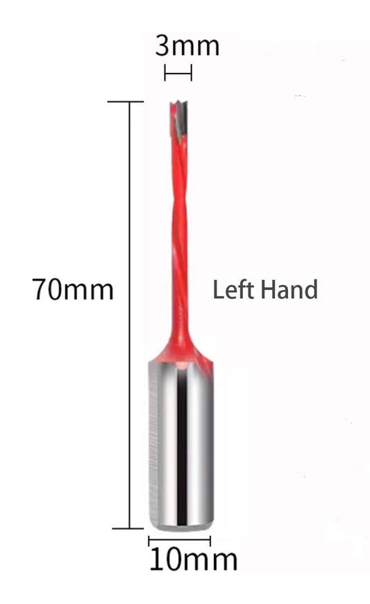 Two-Flute Carbide Dowel Drill Bits Dowel Boring Bits 70mm Length