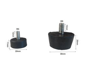 Open image in slideshow, Rubber Vibration Damping Isolator Rubber Feet with M6 &amp; M8 Screw
